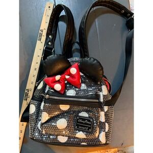 Loungefly Disney Minnie Mouse Sequin Polka Dot Mini Backpack ⚫️⚪️🔴